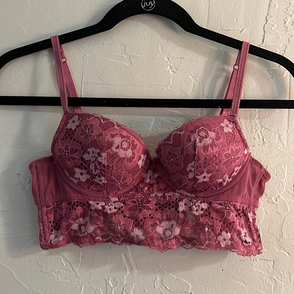 Adored by adore me underwire lace floral bralette